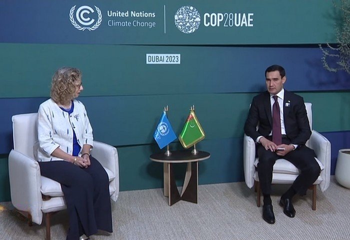 Turkmen President Meets With Executive Director of UNEP in Dubai Turkmen President Meets With Executive Director of UNEP in Dubai