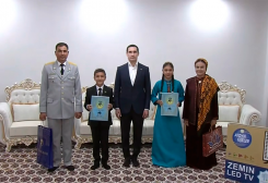 Turkmen President Attends Opening of Military Complex