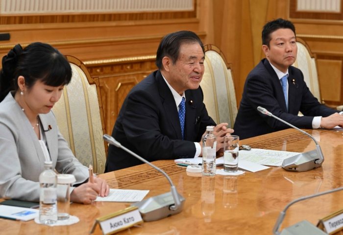 Президент Сердар Бердымухамедов встретился с председателем Японо-туркменской межпарламентской группы дружбы Президент Сердар Бердымухамедов встретился с председателем Японо-туркменской межпарламентской группы дружбы