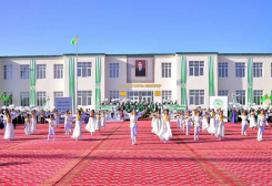 420-Seat School Under Construction in Kunyaurgench, Dashoguz Province