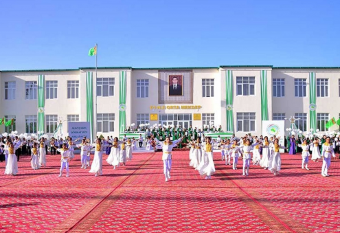 420-Seat School Under Construction in Kunyaurgench, Dashoguz Province