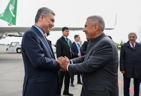 Gurbanguly Berdimuhamedov Arrives in Kazan For KazanForum