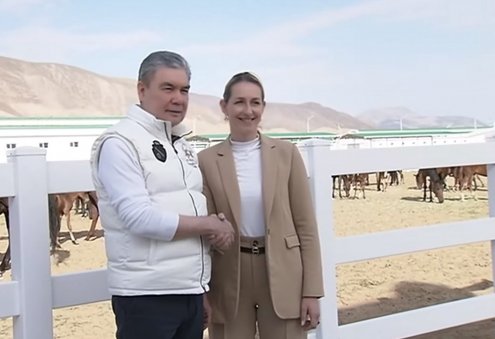 Gurbanguly Berdimuhamedov Meets With Head of German Equestrian Firm