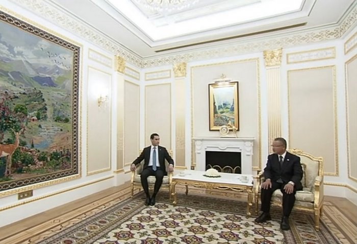 Turkmenistan's President Meets Toyo Engineering Board Chairman Turkmenistan's President Meets Toyo Engineering Board Chairman