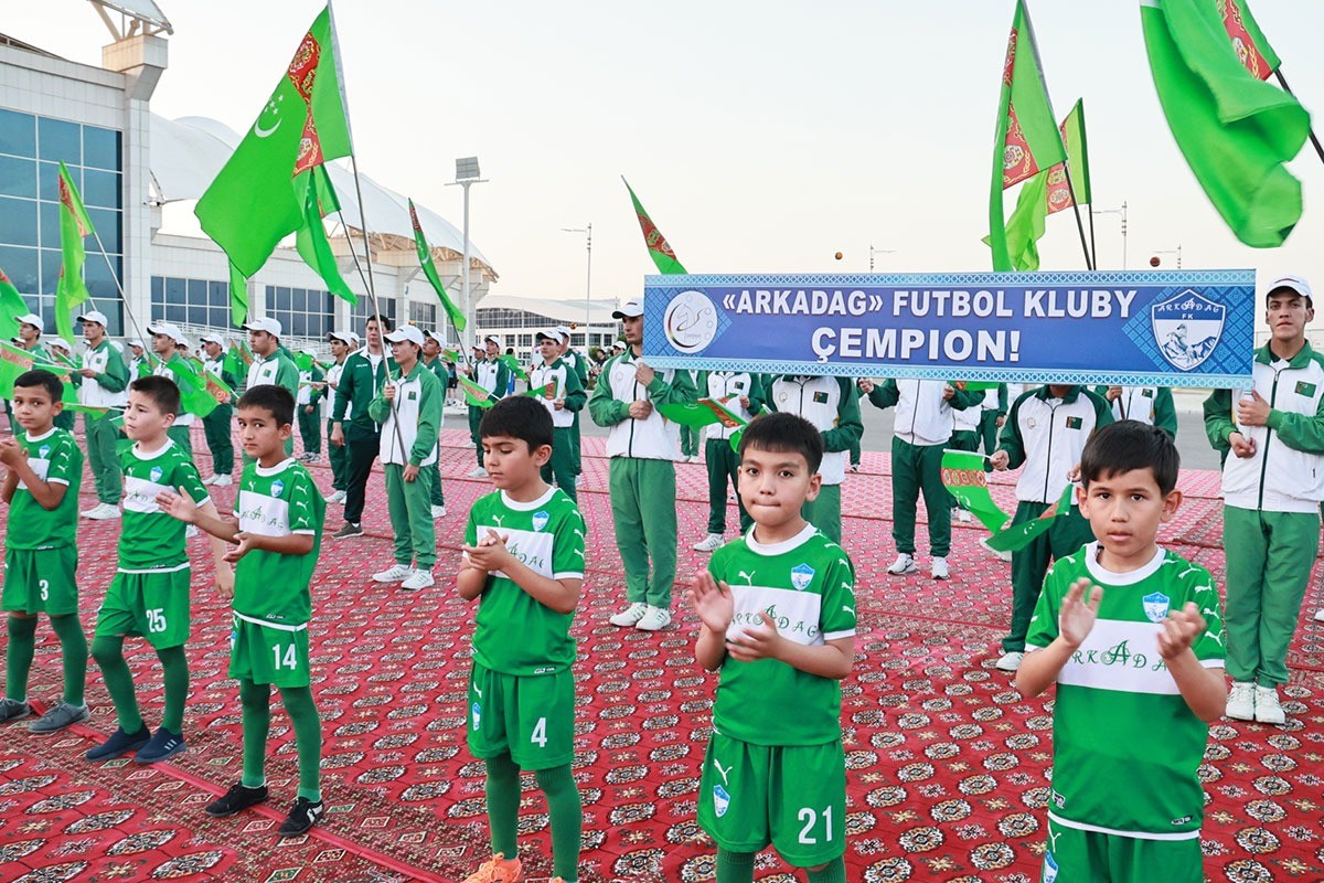 Celebration of the Arkadag team, May 12, 2025, Arkadag City, Turkmenistan (Photo: TDH)