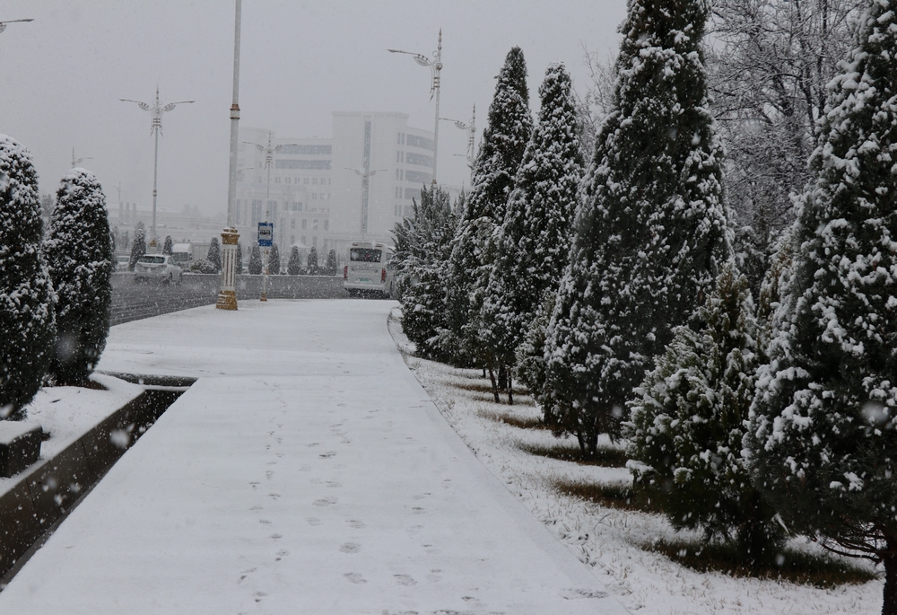 Ashgabat Covered in Snow | Photo Report